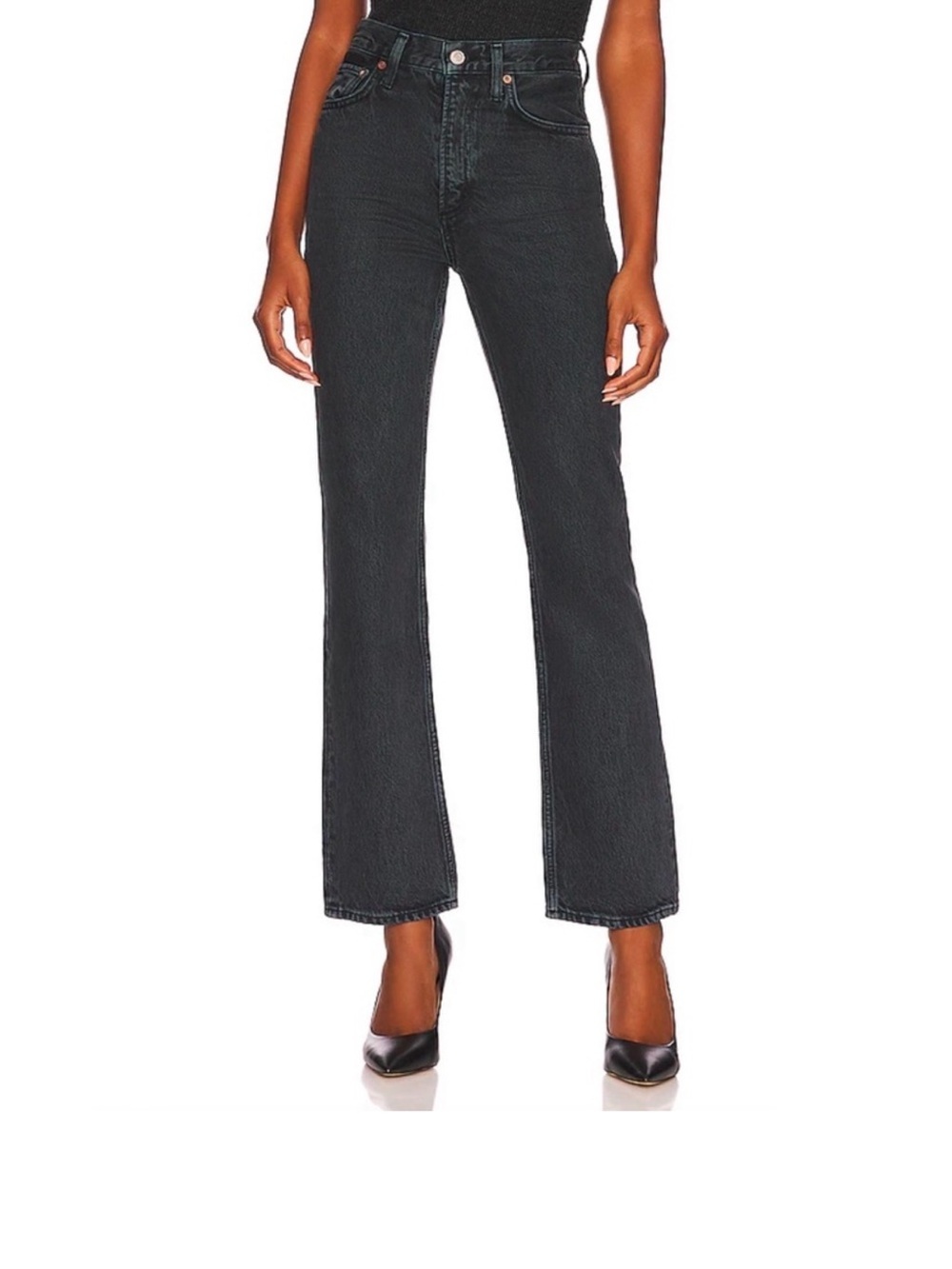Agolde Vintage High Rise Boot Jeans in Percolate Size 24